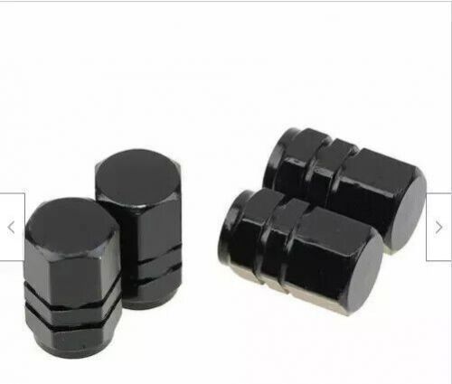 4pcs black aluminum car tire valve cap valve stem cover air dust wheel rim caps-