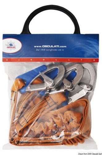 Osculati euro spring line iii safety line with hooks