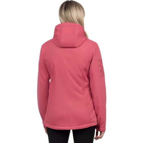 Fxr snowmobile womens pulse softshell jacket - astro dust/merlot