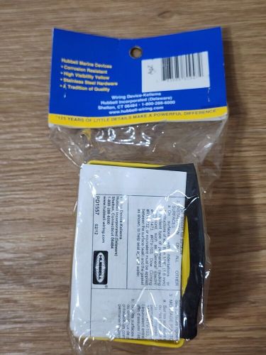 New hubbell hbl lift cover plate 50 amp twist lock receptacle yellow