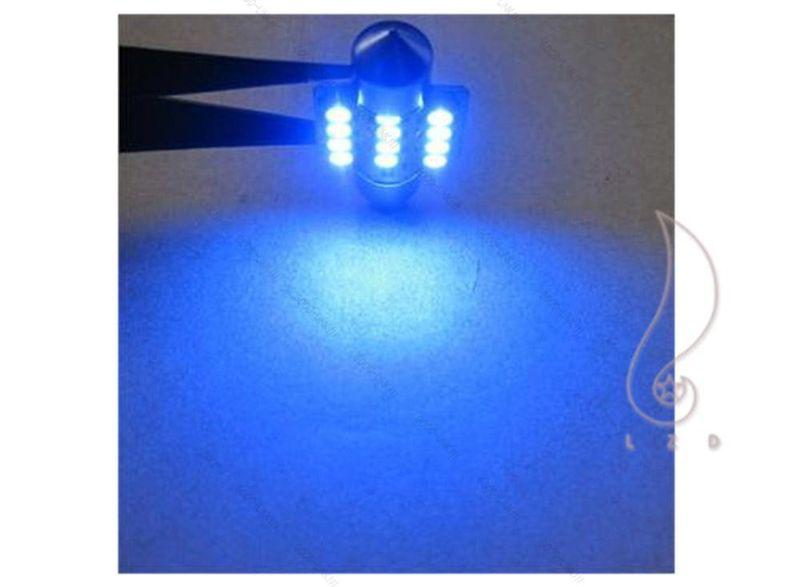 Hot car bulb 2x blue led 31mm festoon 12 smd dome map interior light lamp #p