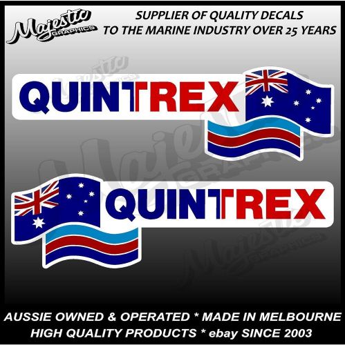 Quintrex - 470mm x 138mm - original - left / right pair - boat decals