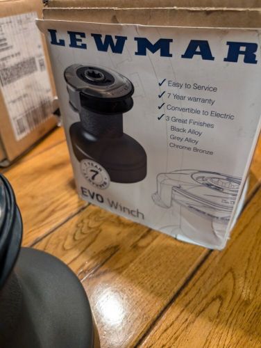 Lewmar evo #40 self tailing winch grey pair