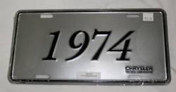 New mopar 1974 model year license plate