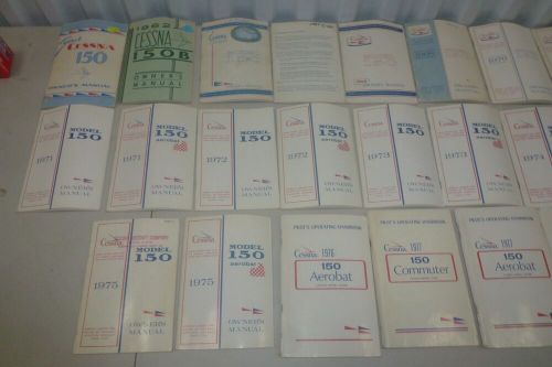 23 vintage cessna 150, 150 aerobat, 152 &amp; 152 aerobat original owner&#039;s manuals