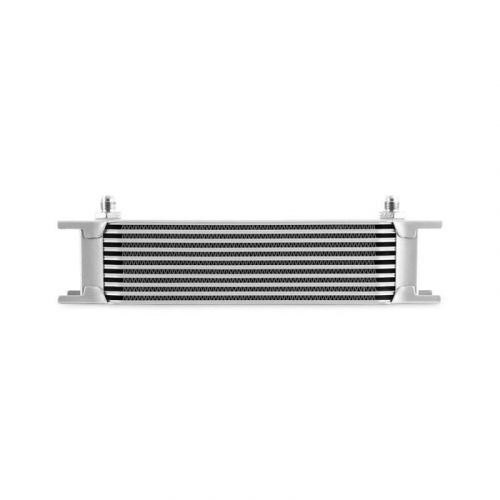 Mishimoto universal 6an 10 row oil cooler powder-coated silver (mmoc-10-6sl)