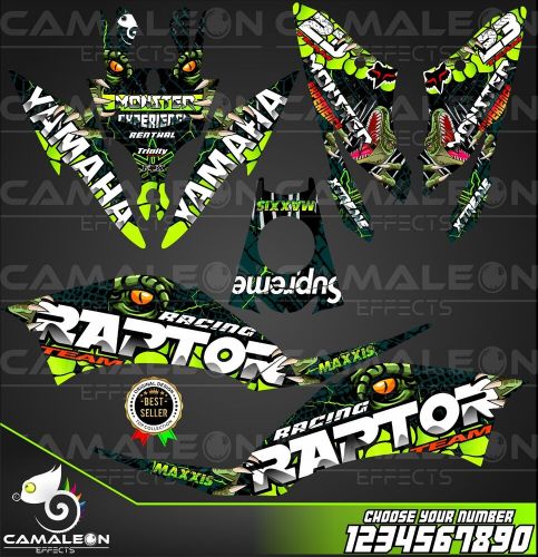 Yamaha raptor 125  250 250r graphics kit  decals stickers atv allá years atv utv