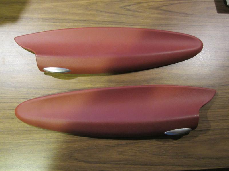 Porsche 911 new  red leather armrests pair in perfect condition!