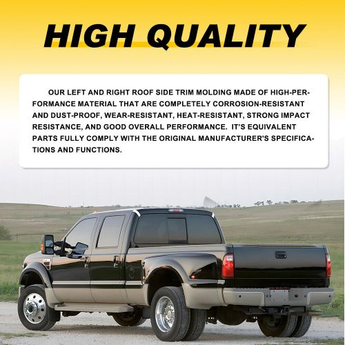 Roof side molding reinforced for 99-07 ford super duty yo oxford white pair set