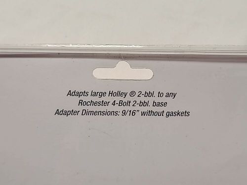 Mr. gasket 1937mrg carburetor adapter kit