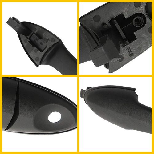 2/door handle fo1310142 for ford focus w/ keyhole front left right smooth bla e