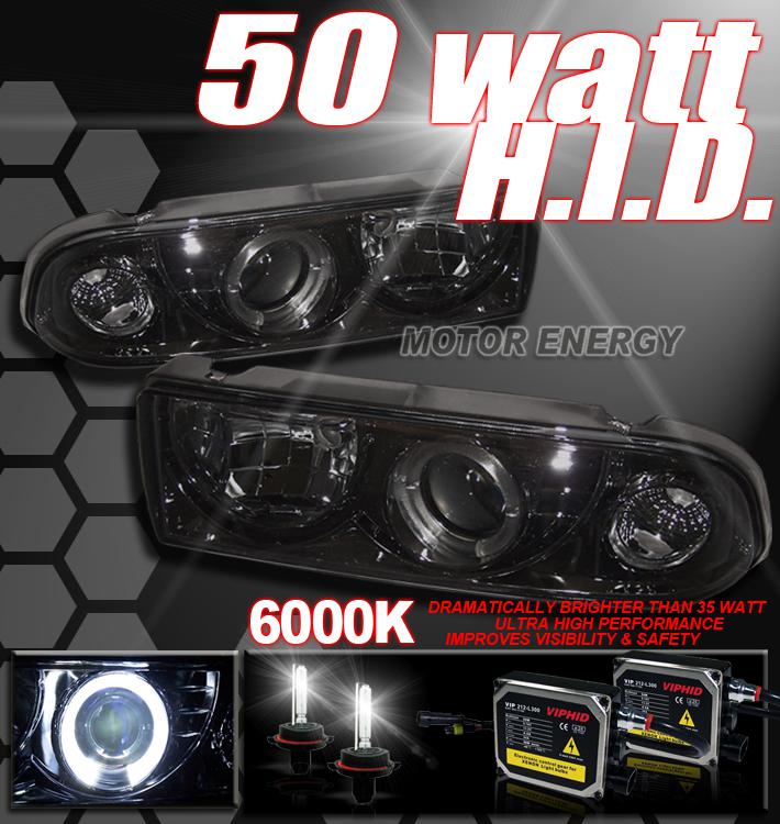 98-04 s10 blazer smoke projector head lights+50w 6k hid