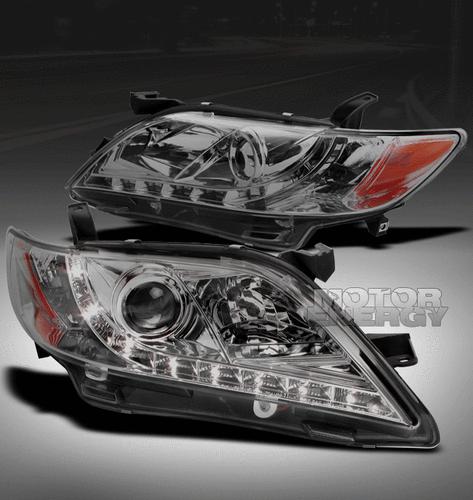 2007 2008 2009 toyota camry drl led smoke projector headlight ce le se xle sedan