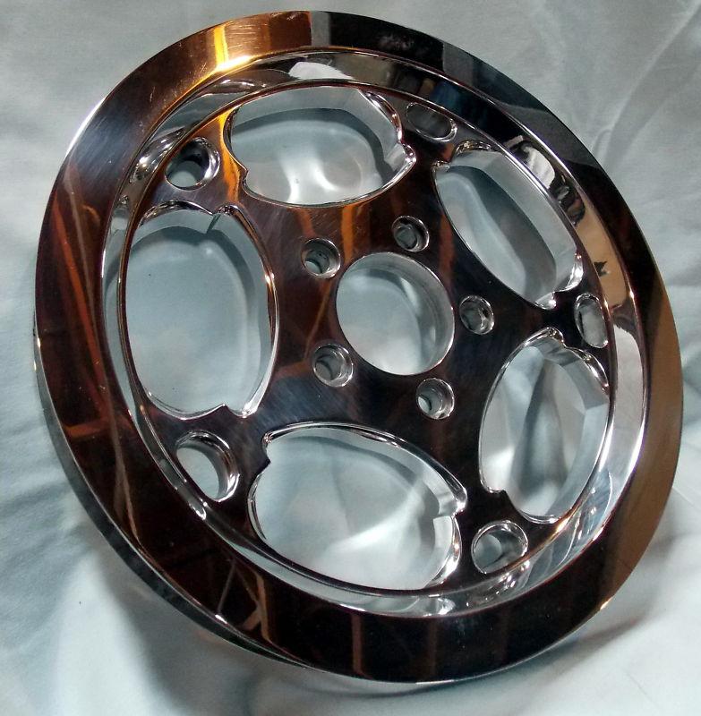 65 tooth x 1 1/2" 5-spk polished rear pulley harley