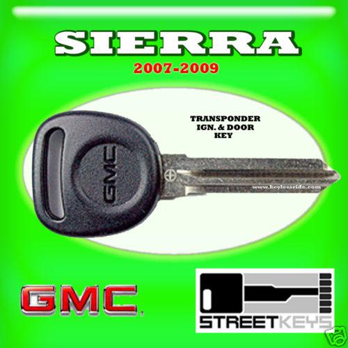 07 08 09 gmc sierra transponder chip ignition key blank