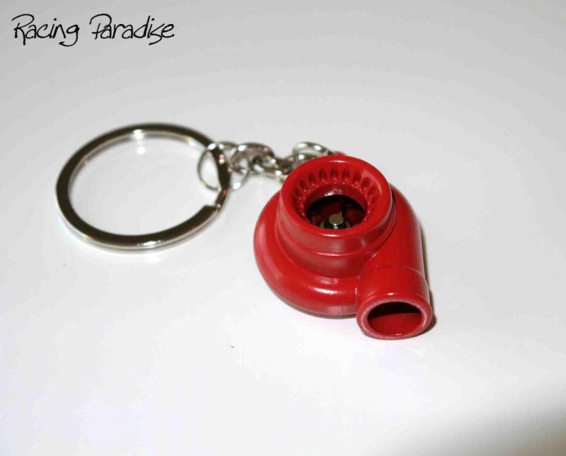 Red spinning turbo turbocharger keychain fashion keyring 9 colors t3 t4 t25 t28