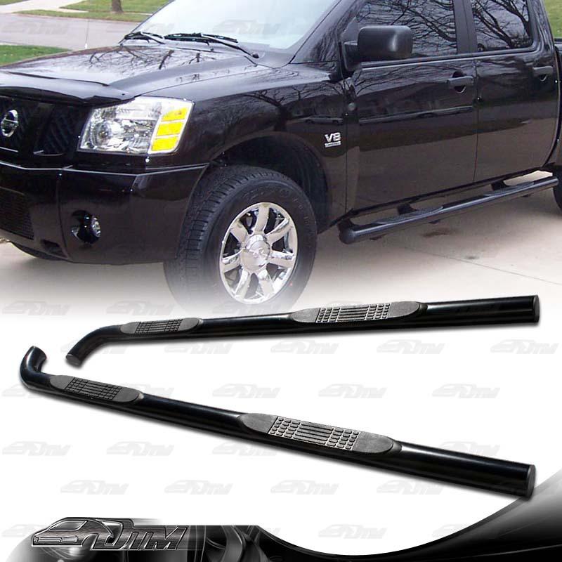 2004-2007 nissan titan king cab black stainless steel nerf side step running bar