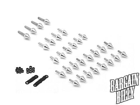 Motorcycle spiked silver fairing bolt kits for suzuki gsxr 600