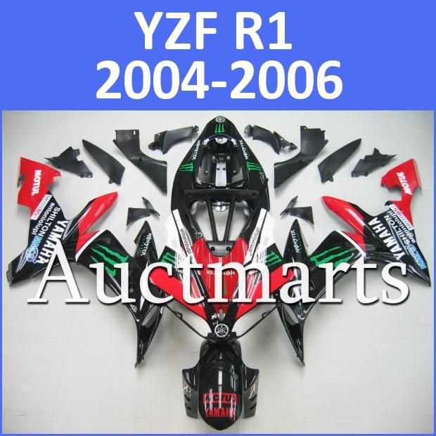 Fit yamaha yzf r1 04 05 06 yzfr1 2004 2005 2006 fairing kit bodywork e33 d10