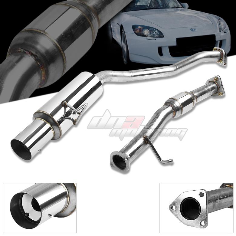 S2000 s2k ap1 00-04 single exit muffler stainless steel catback exhaust cat back