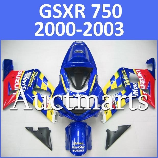 Fit suzuki 00 01 02 03 gsxr 750 gsx-r750 2000 2001 2002 2003 fairing k1 b16 d00