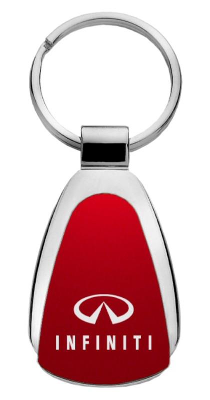 Infiniti red teardrop keychain / key fob engraved in usa genuine