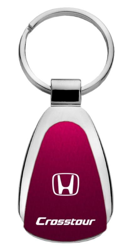 Honda crosstour burgundy teardrop keychain / key fob engraved in usa genuine