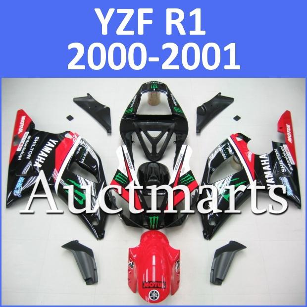 Fit yamaha yzf r1 00 01 yzfr1 2000 2001 1000 fairing kit bodywork c14 d03