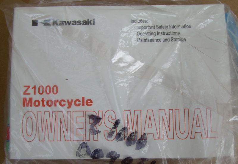 2009 kawasaki z1000 motorcycle owners manual set + key safety tips book 09