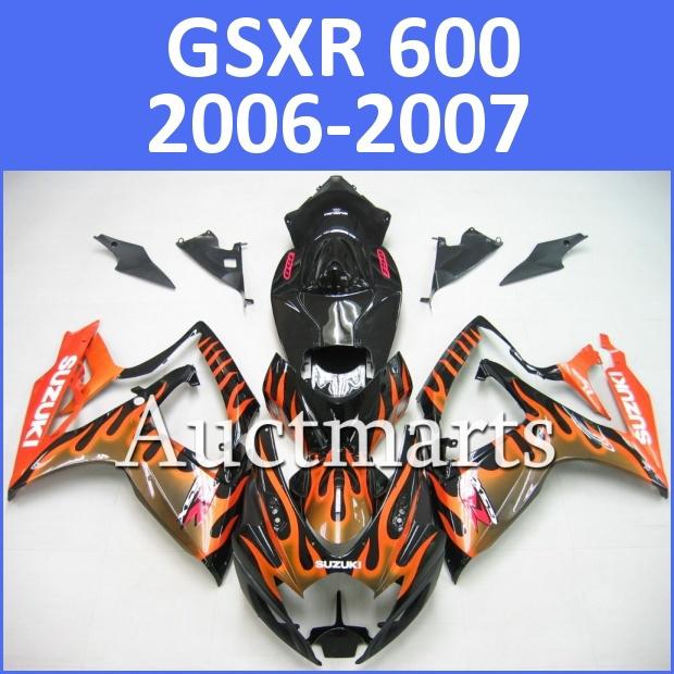 Fit suzuki gsxr 750 gsxr 600 06 07 gsx-r 2006 2007 fairing bodywork k6 g17_750 d