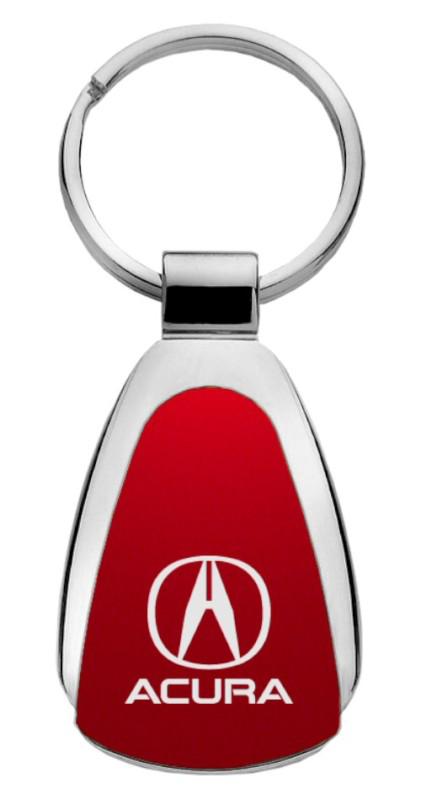 Acura red teardrop keychain / key fob engraved in usa genuine