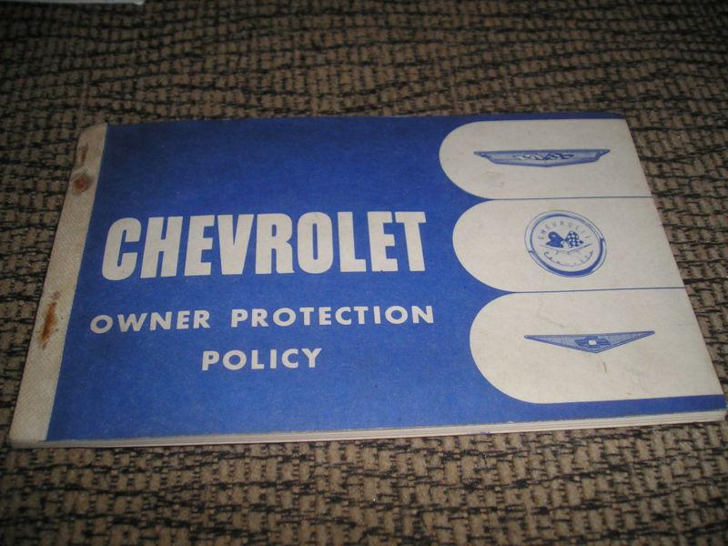 1961 original chevrolet/corvette protection plan/manual