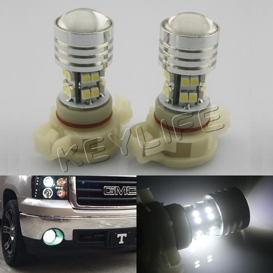 2x white 5202 5201 h16  high power cree w/ 20-smd led fog lights daytime running