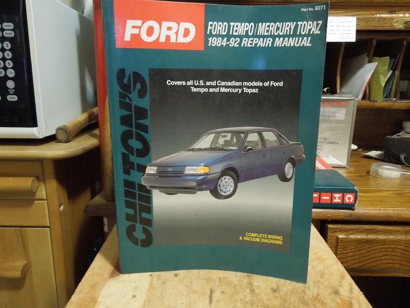 1984-92 ford tempo / mercury topaz / chilton's repair manual 