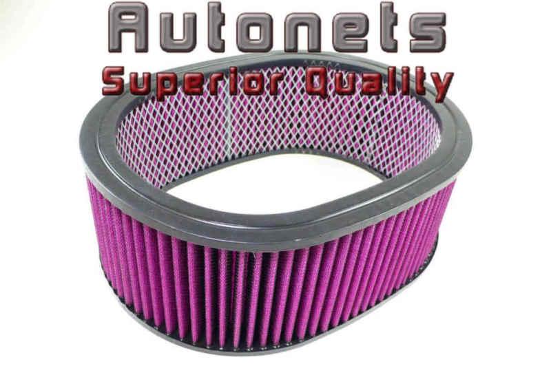 12" x 4" oval air cleaner washable filter reusable street hot rat rod element