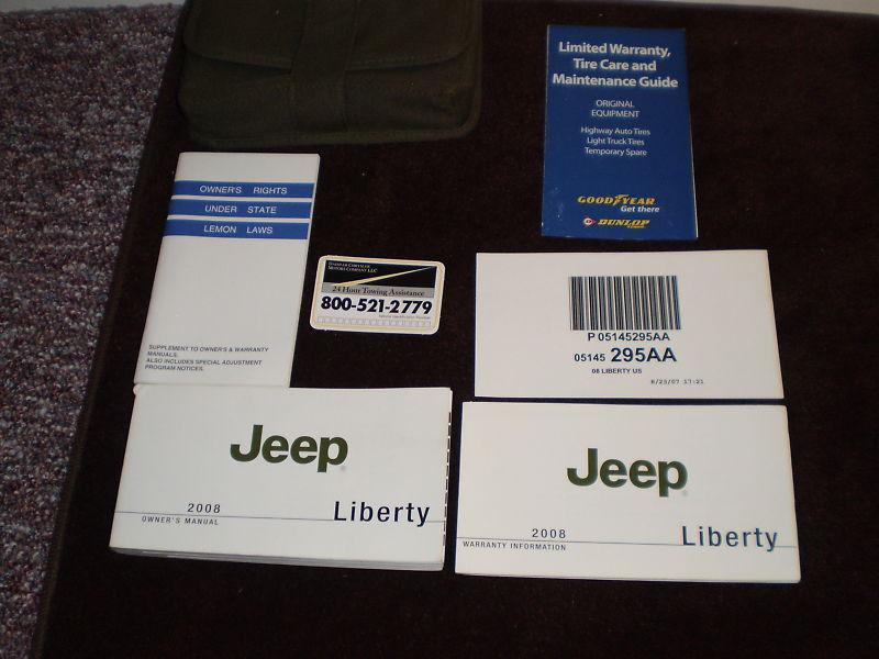 2008 jeep liberty suv owners manual books guide case all models