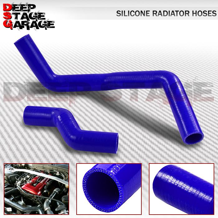 3-ply silicone radiator hose tube high temp 89-94 nissan 240sx s13 sr20de blue