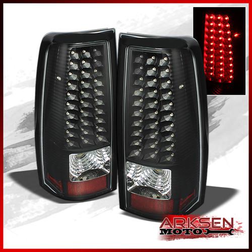 03-06 silverado sierra pickup black led tail lights lamps pair left+right set