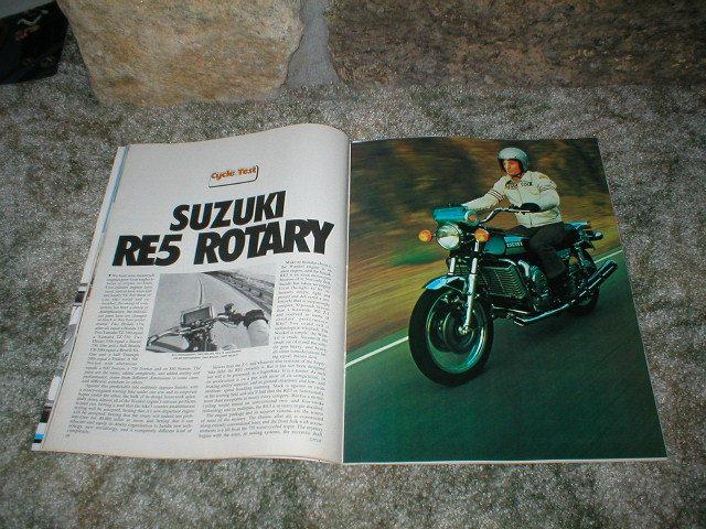 1975 suzuki re-5   re5 rotary motorcycle road test article  11 pages