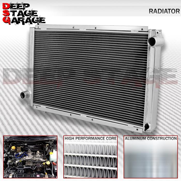 Aluminum racing dual core 2-row cooling radiator 92-01 subaru impreza wrx sti
