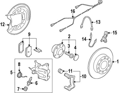 Audi 1k0698451g genuine oem factory original rear pads