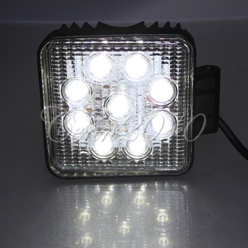 27w 9led driving work flood light lamp offroad jeep truck boat suv atv 4x4 4wd 