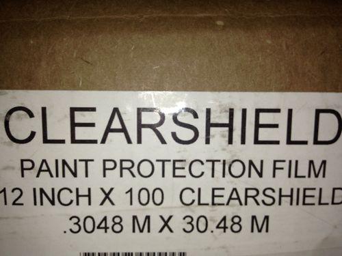 Clear bra clearshield paint protection film 12"x 100ft