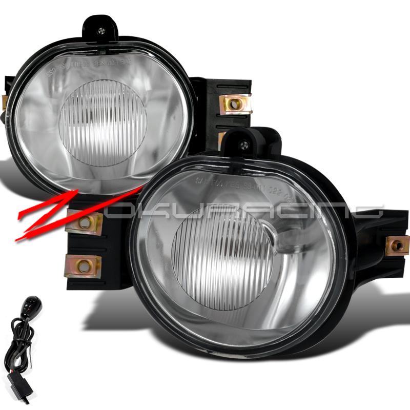 02-06 dodge ram 1500 2500 3500 clear fog lights+switch