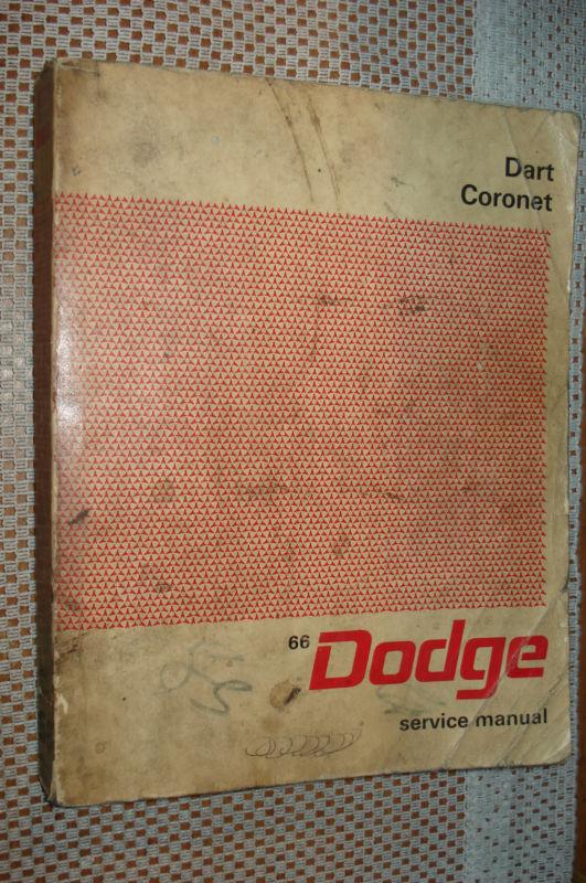 1966 dodge service manual original gt dart coronet shop book repair