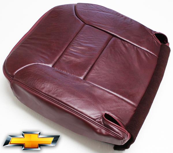 95-99 chevy suburban tahoe 2500 lt ls leather driver side bottom seat cover red