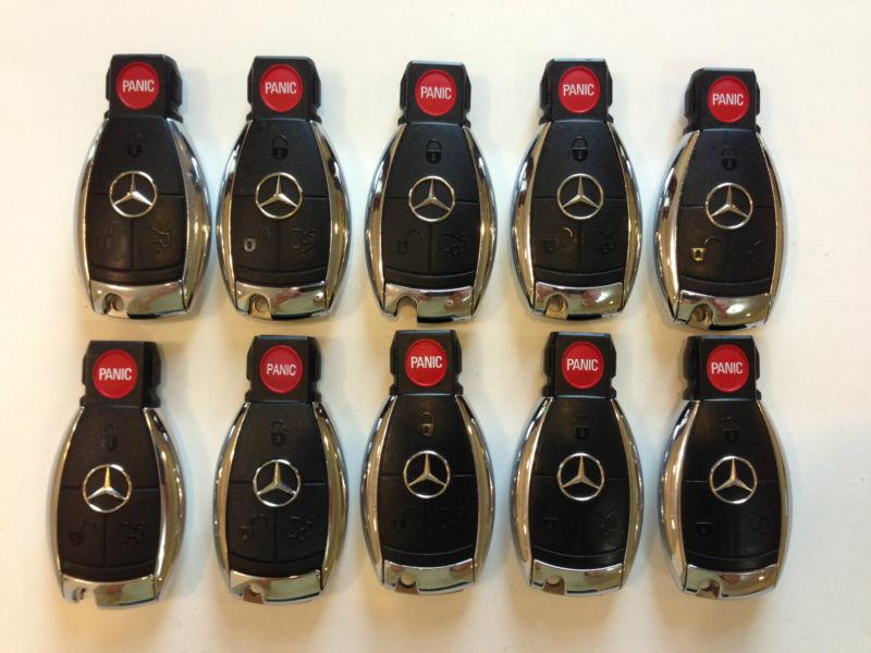 Iyz3317 mercedes benz lot of 10 smart key less entry chrome remote oem circle mb