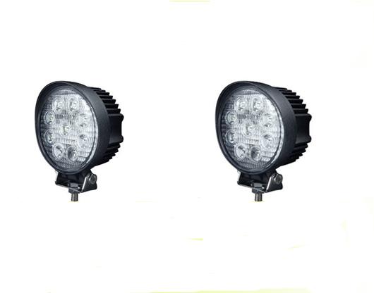 2x 27w led work light led lamp round 4wd atv suv offroad jeep truck car a6