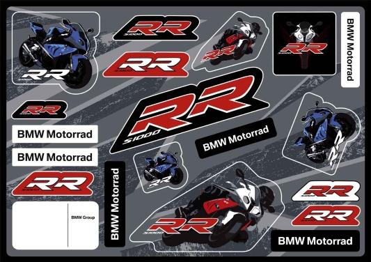 Bmw genuine motorcycle motorrad motorsport sticker set color: black / red / grey