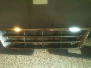 1995 ford van grill with chrome top strip